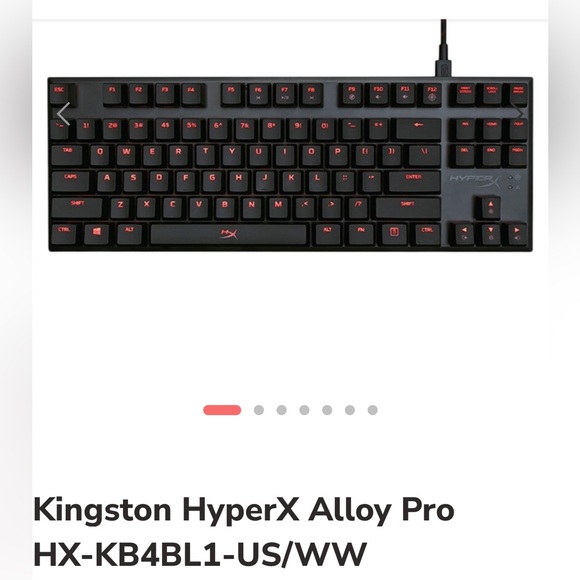 Kingston HyperX Alloy Pro HX-KB4BL1-US/WW Green Shaft Mechanical Gaming Keyboard - Picture 2 of 3